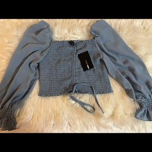 Fashion Nova blue top size L